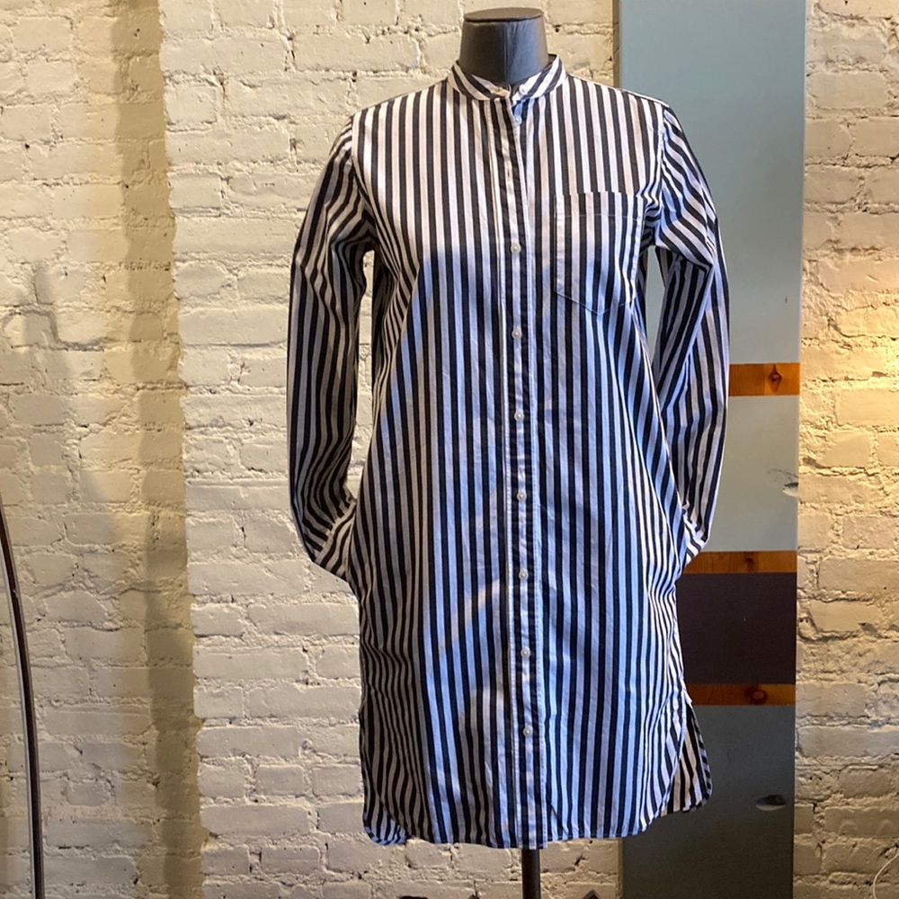 Everlane striped cotton shirt dress sz 0